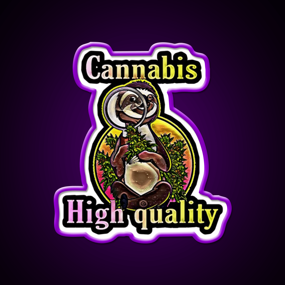 Lovely Anime Cann Hemp Inspired Green Leaf Led Neon Sign Rgb Color - Shineneon