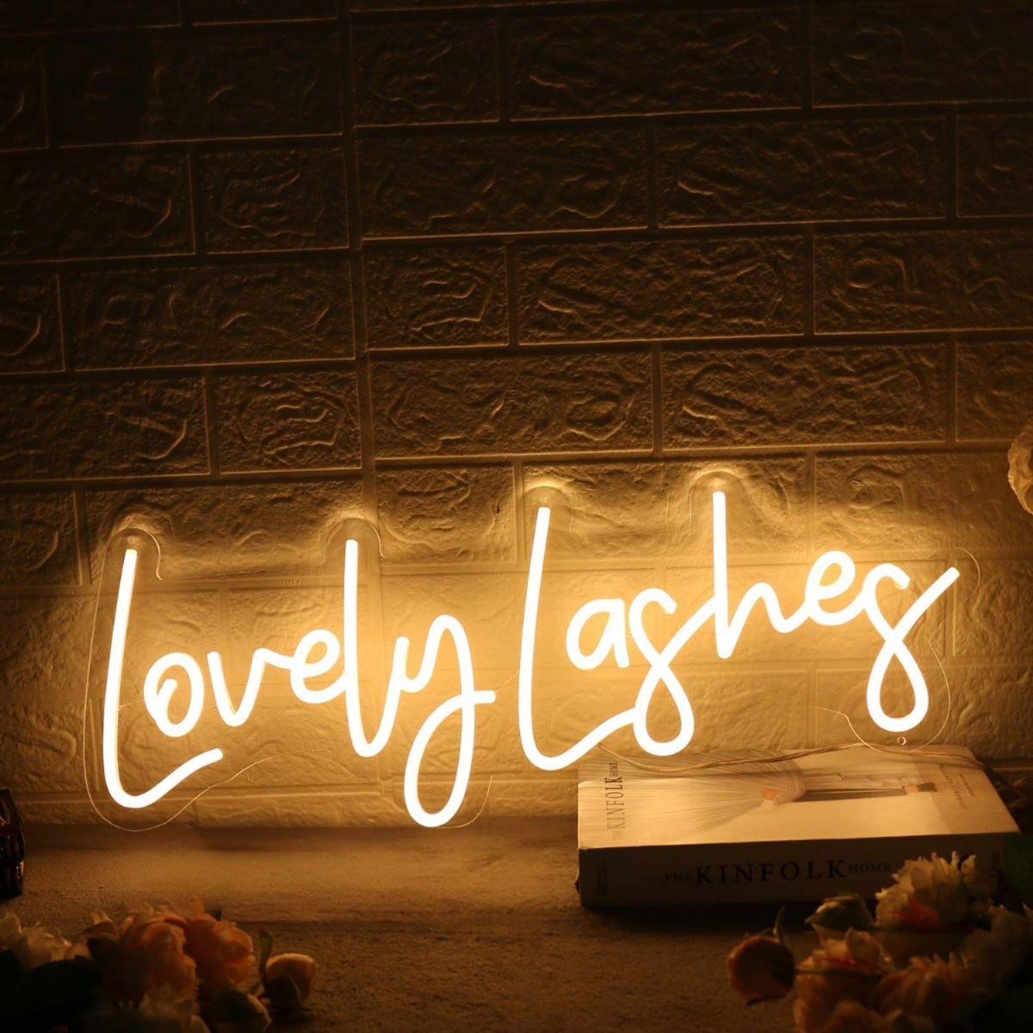 Lovely Lashes Yellow Led Neon Sign - Shineneon
