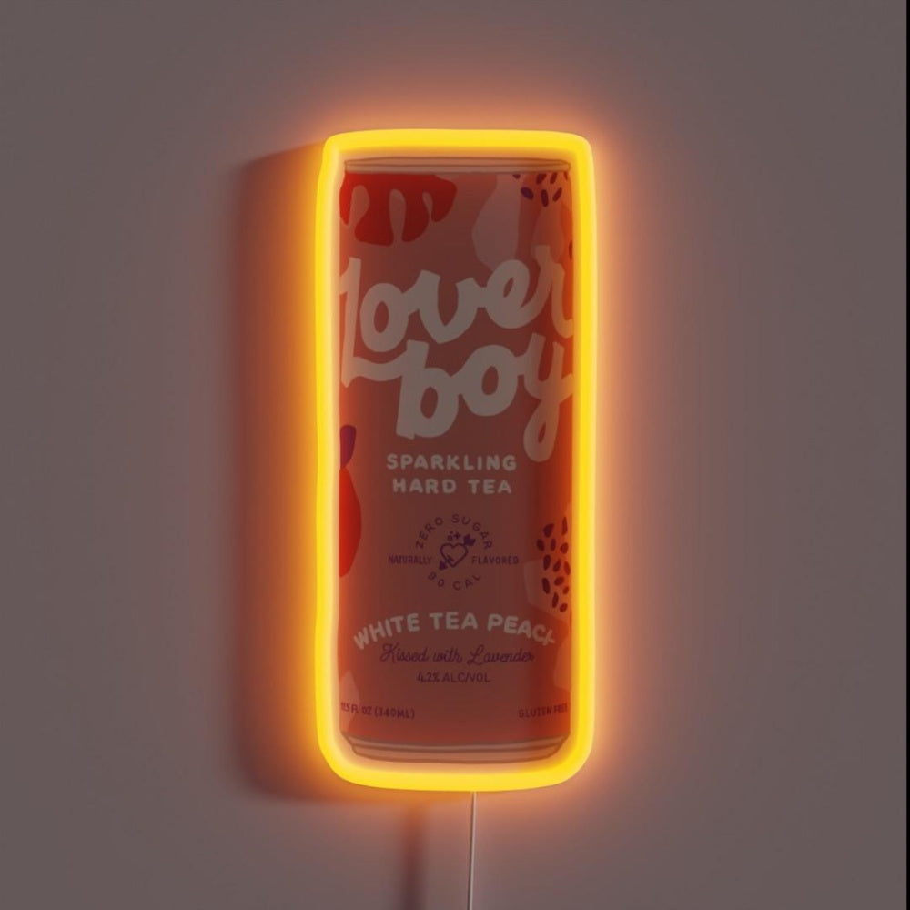 Lover Boy Sparkling Hard Tea Rgb Led Neon Sign - Custom LED neon sign front view