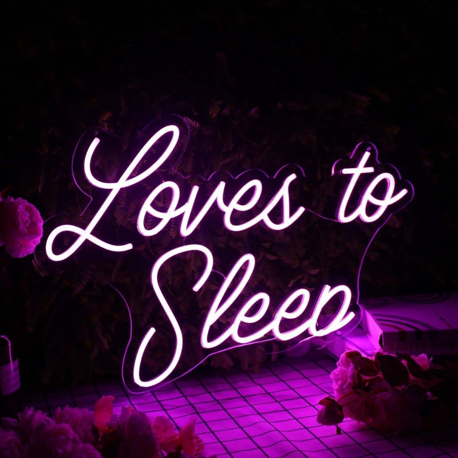 Loves To Sleep Purple Led Neon Sign - Shineneon