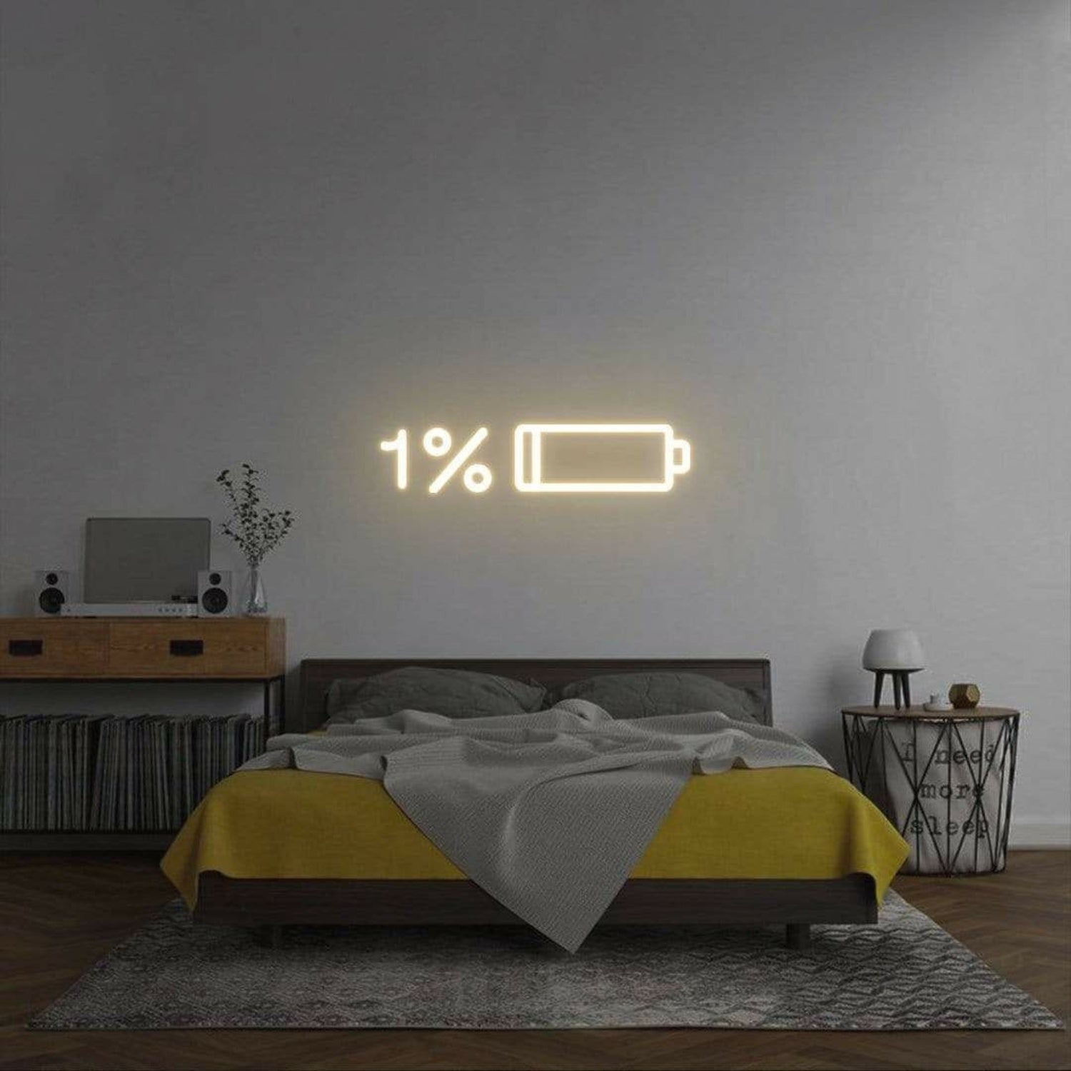 Low Battery Recharge In Progress Bedroom Led Neon Sign | Shineneon