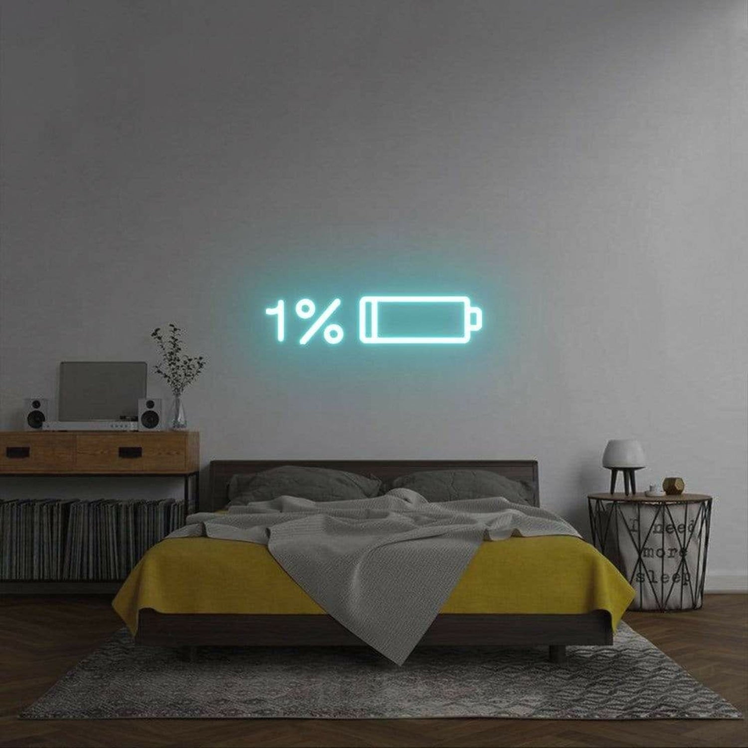 Low Battery Recharge In Progress Bedroom Led Neon Sign | Shineneon