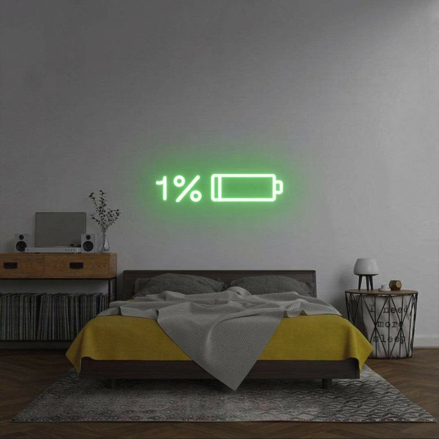 Low Battery Recharge In Progress Bedroom Led Neon Sign | Shineneon