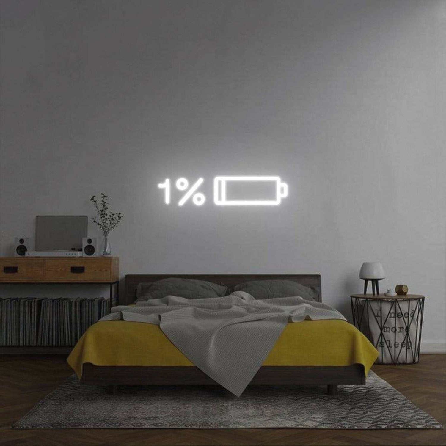 Low Battery Recharge In Progress Bedroom Led Neon Sign | Shineneon