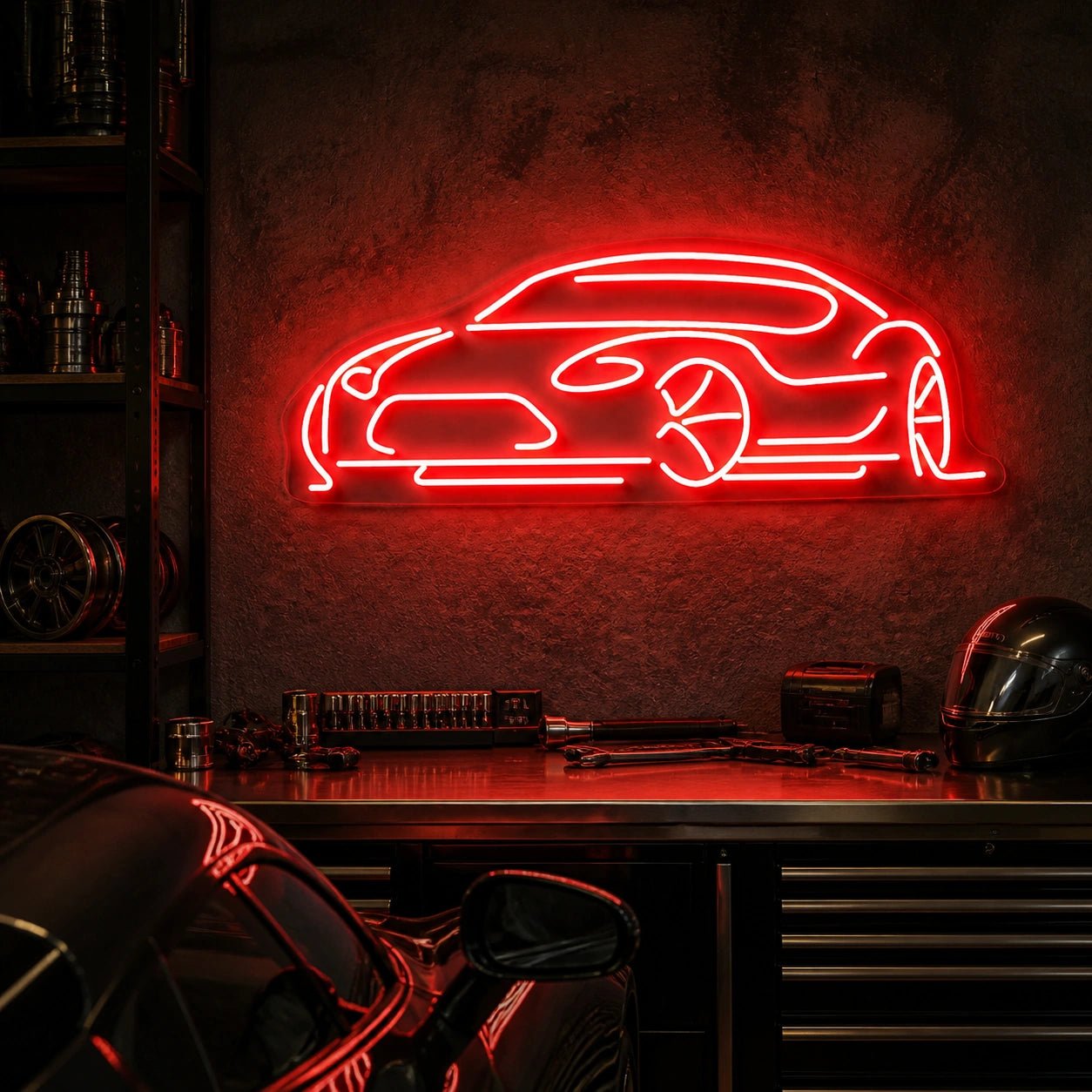 Low Profile Sports Car Vintage LED Neon Sign - Shineneon
