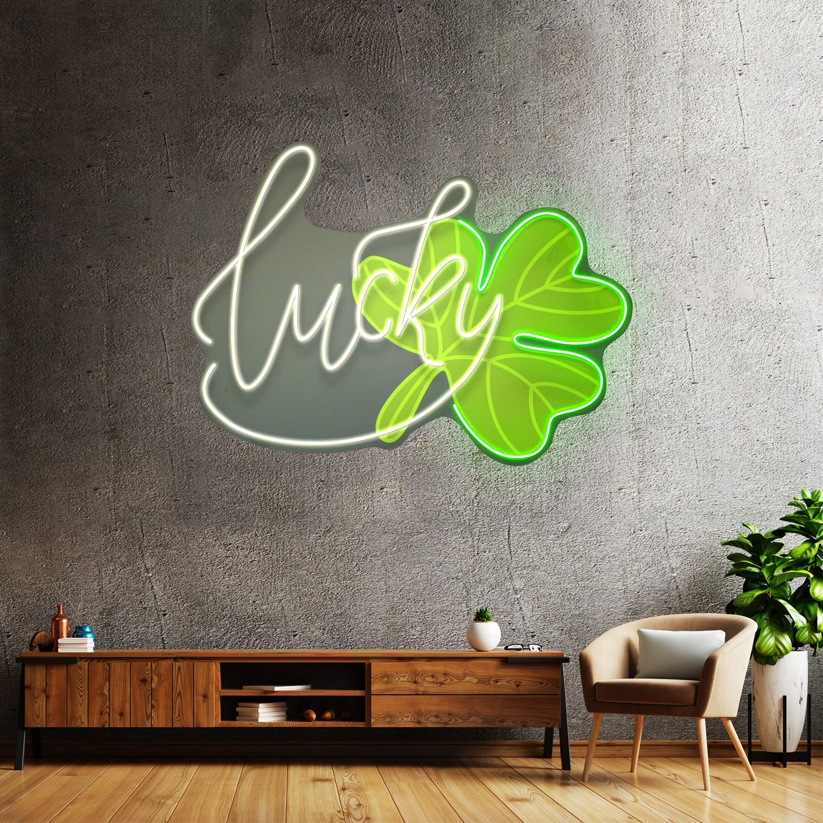 Lucky Four Leaf Clover Saint Patrick Day Led Signs - Shineneon