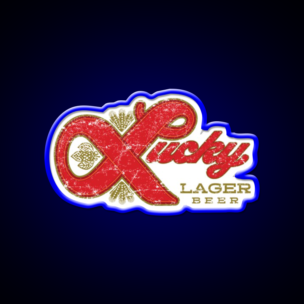 Lucky Lager Beer Bar Decor Led Neon Sign Rgb Color