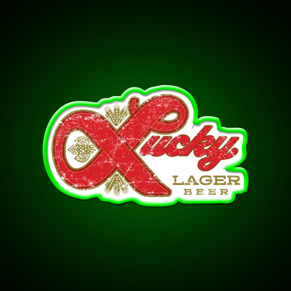 Lucky Lager Beer Bar Decor Led Neon Sign Rgb Color