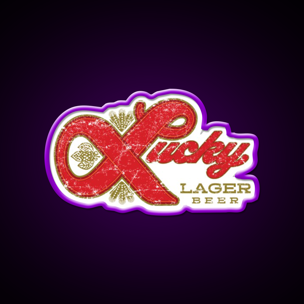 Lucky Lager Beer Bar Decor Led Neon Sign Rgb Color