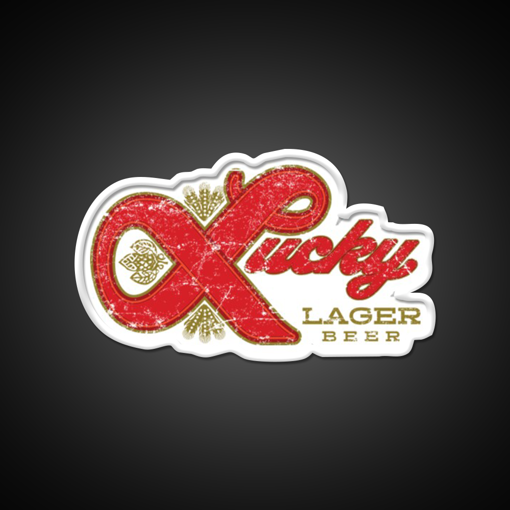 Lucky Lager Beer Bar Decor Led Neon Sign Rgb Color
