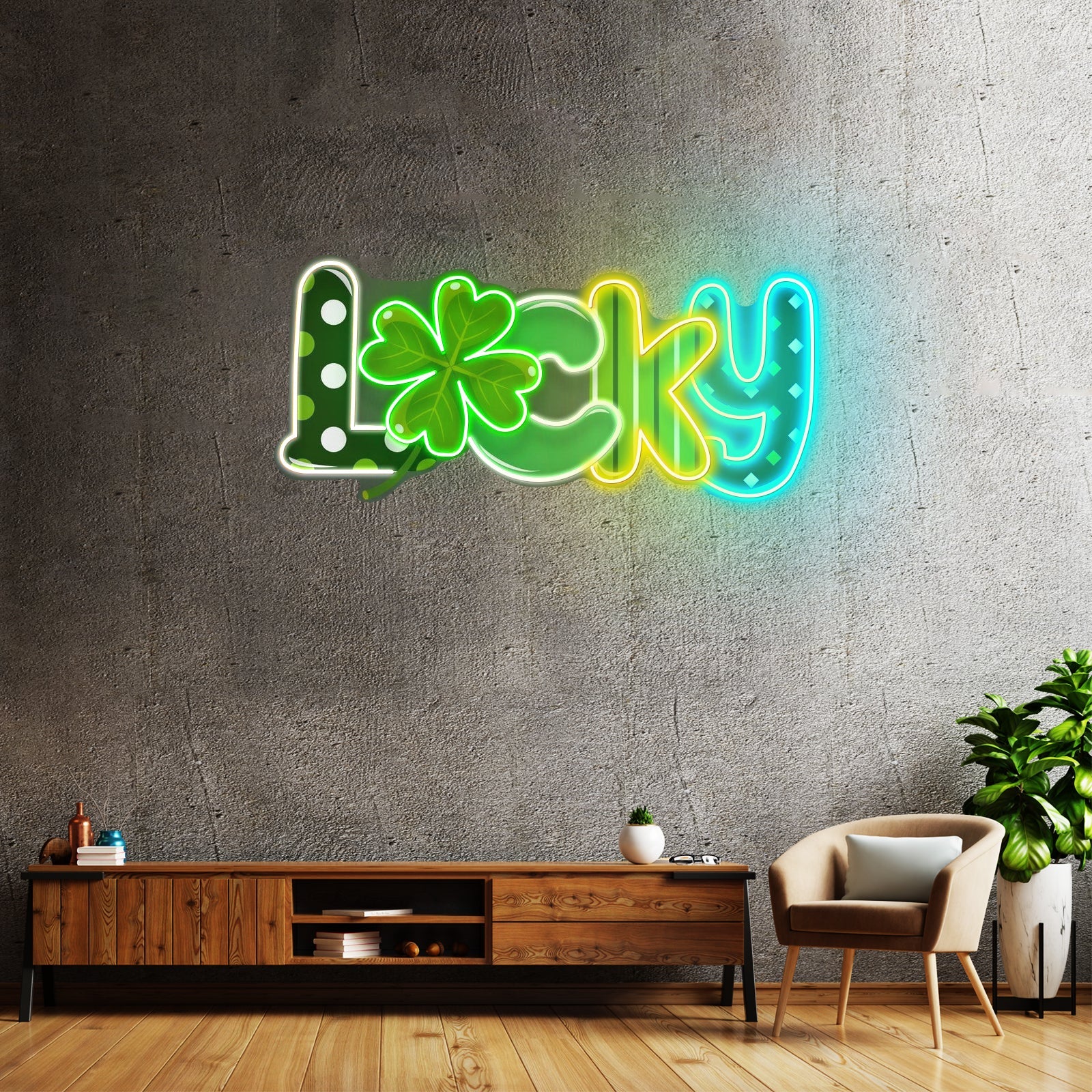 Lucky Mixing Pattern Saint Patrick Day Led Neon Signs - Shineneon