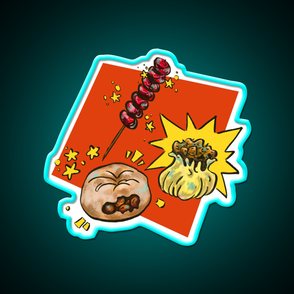 Lunch Baozi Sui Mai Hawthorn Led Neon Sign Chinese Food Rgb Color