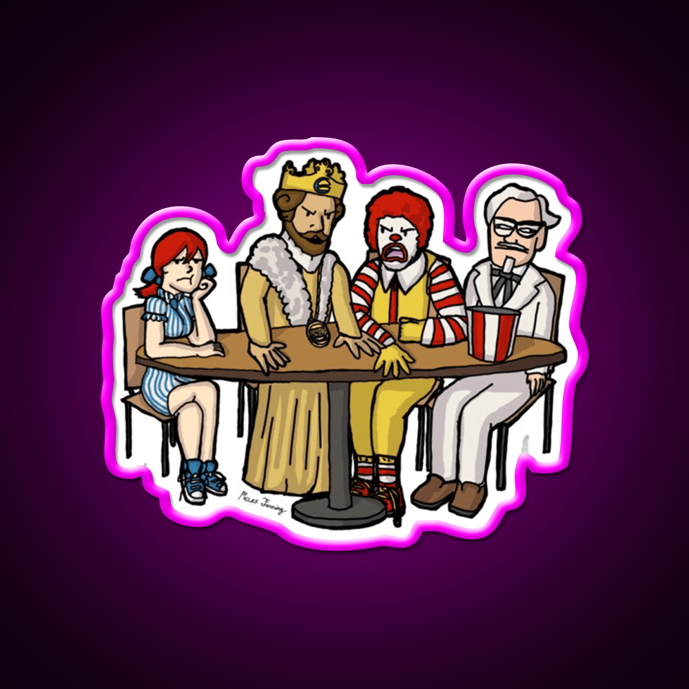 Lunch In The Break Room Fast Food Led Neon Sign For Burger Place Rgb Color - Shineneon