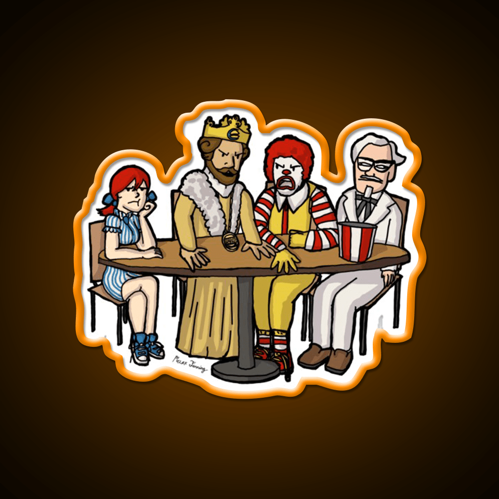 Lunch In The Break Room Fast Food Led Neon Sign For Burger Place Rgb Color - Shineneon