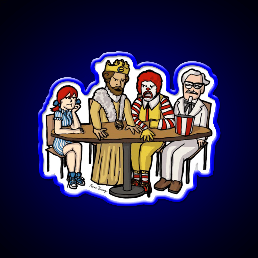 Lunch In The Break Room Fast Food Led Neon Sign For Burger Place Rgb Color - Shineneon