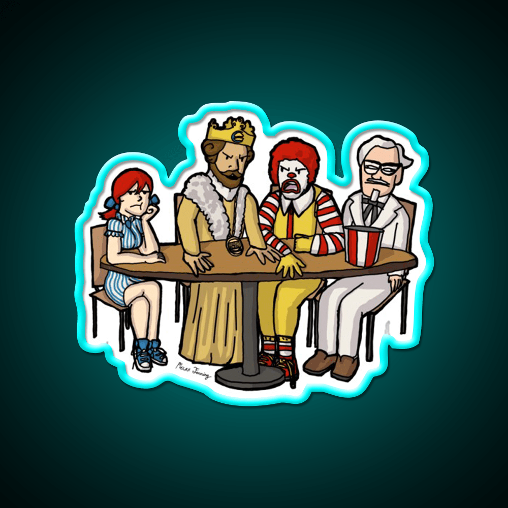 Lunch In The Break Room Fast Food Led Neon Sign For Burger Place Rgb Color - Shineneon