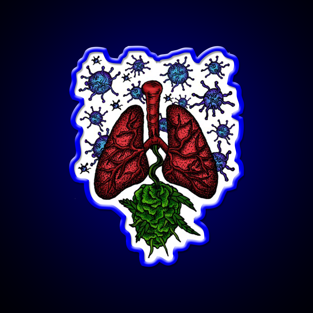 Lungs Anti Bacteria For Tuberculosis Tbc Green Leaf Led Neon Sign Rgb Color - LED neon sign view 5