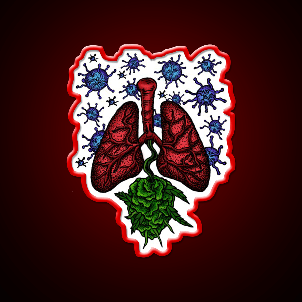 Lungs Anti Bacteria For Tuberculosis Tbc Green Leaf Led Neon Sign Rgb Color - Shineneon