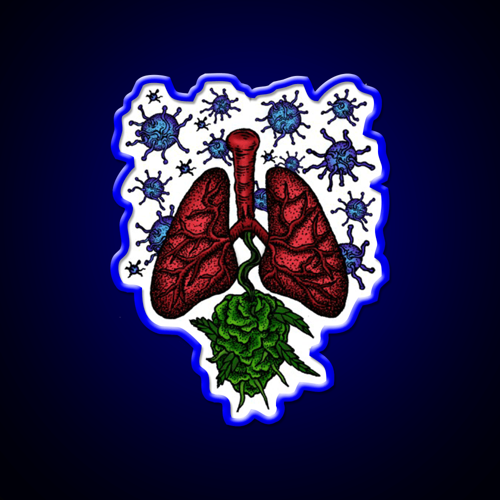 Lungs Anti Bacteria For Tuberculosis Tbc Green Leaf Led Neon Sign Rgb Color - Shineneon