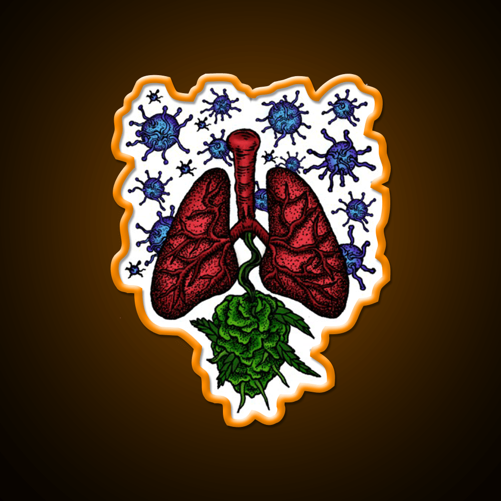 Lungs Anti Bacteria For Tuberculosis Tbc Green Leaf Led Neon Sign Rgb Color - Shineneon