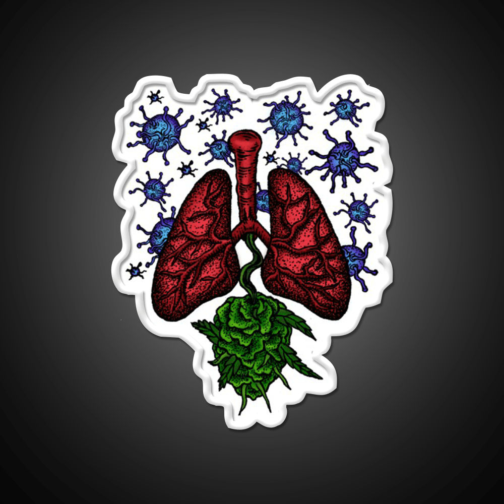 Lungs Anti Bacteria For Tuberculosis Tbc Green Leaf Led Neon Sign Rgb Color - Shineneon