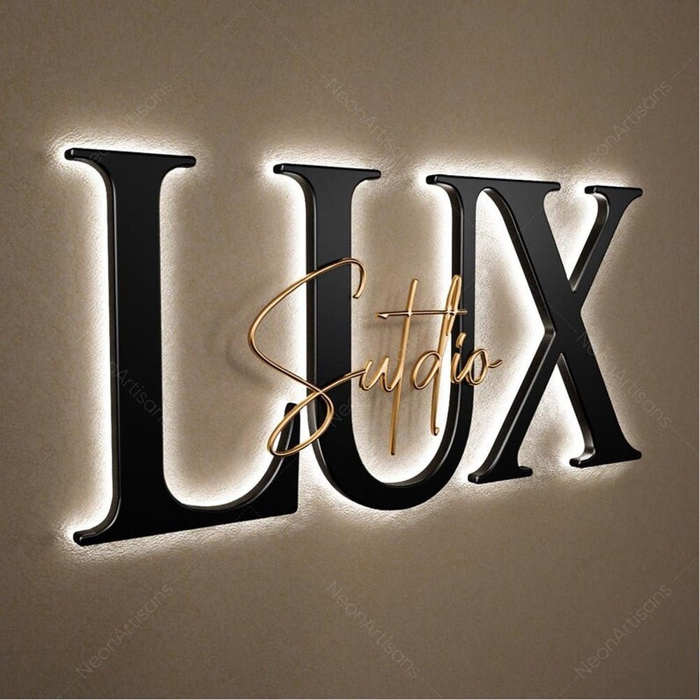 Lux Studio 3D Frontlit And Backlit Channel Letter Led Light Sign - Shineneon