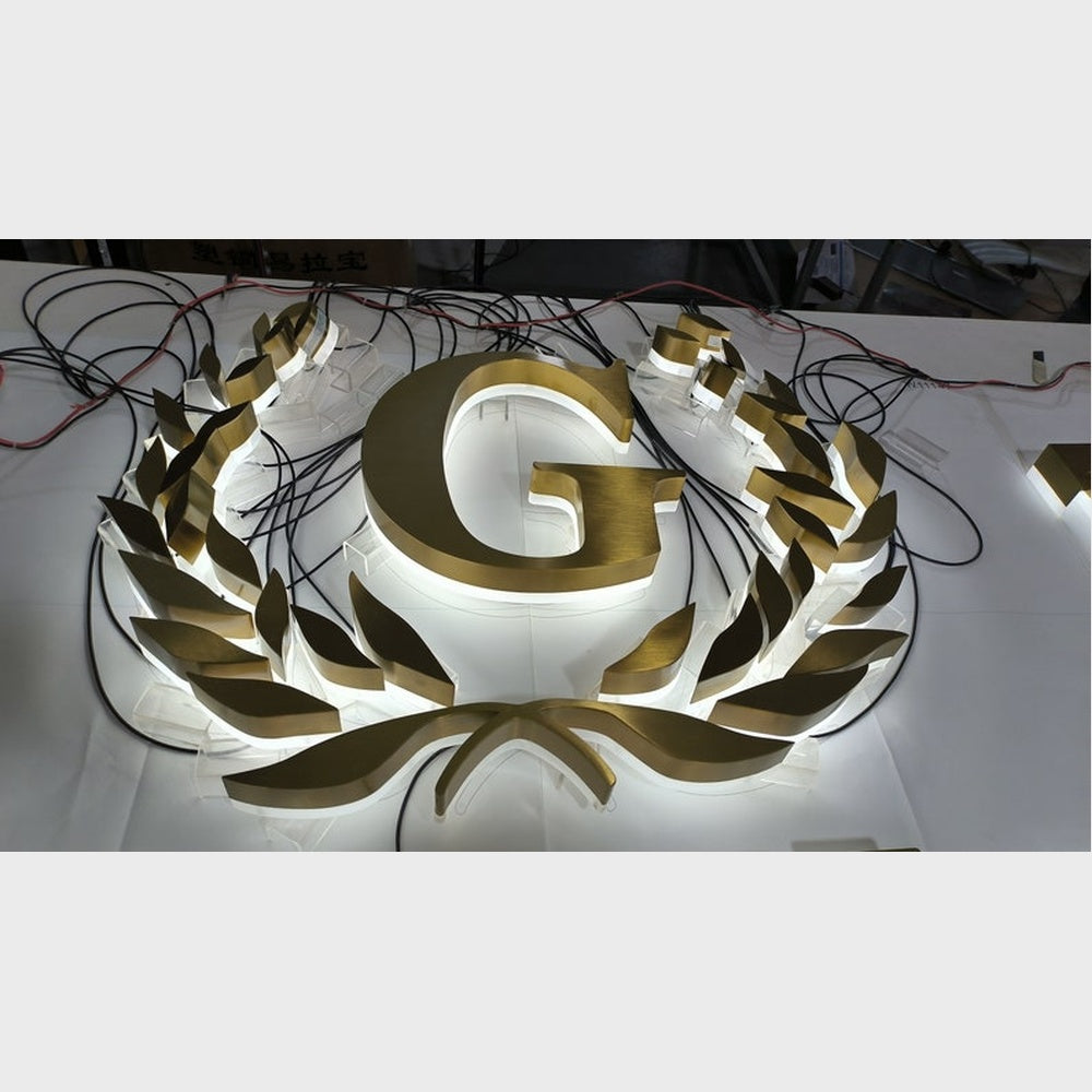 Luxury G With Hope 3D Backlit Channel Letters Led Light Sign