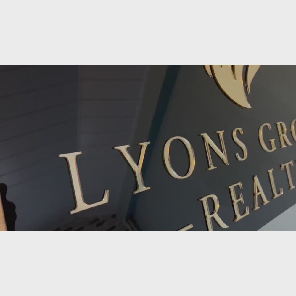 Lyons Group Realty Acrylic Business Logo Sign