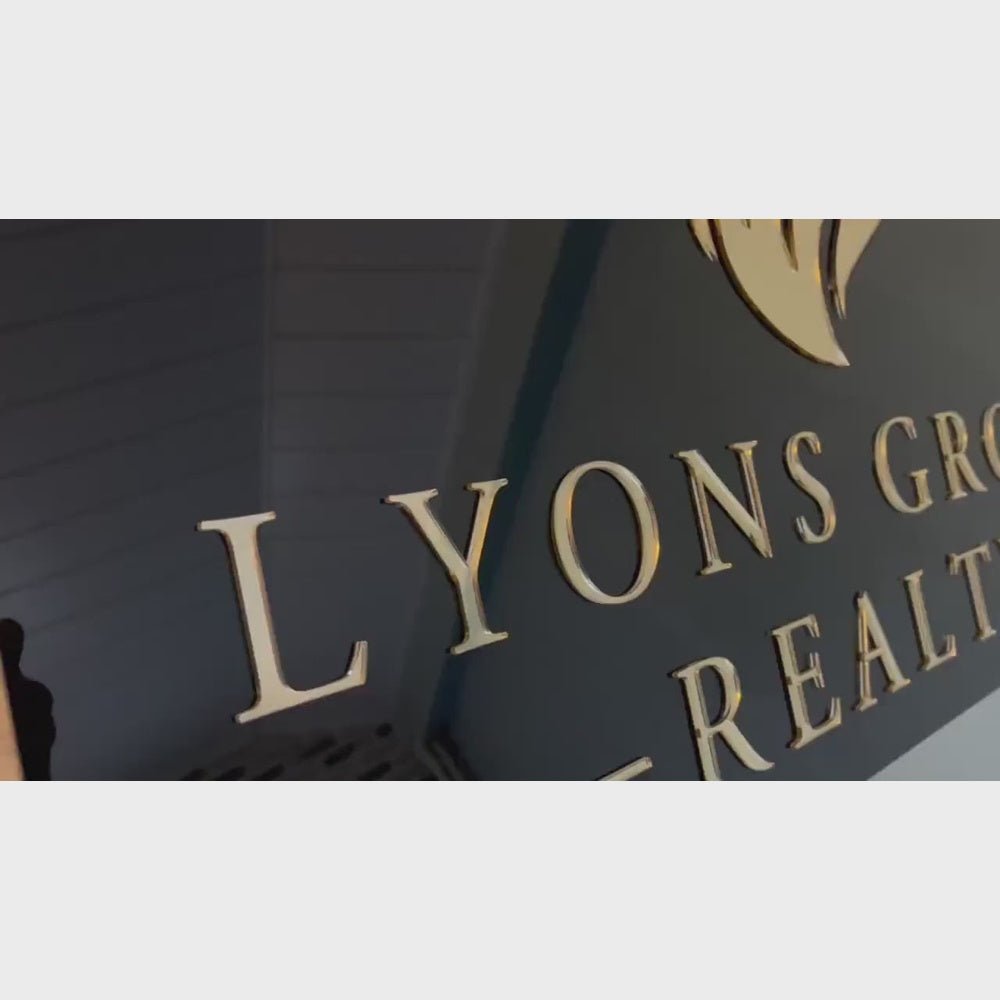 Lyons Group Realty Acrylic Business Logo Sign - Shineneon