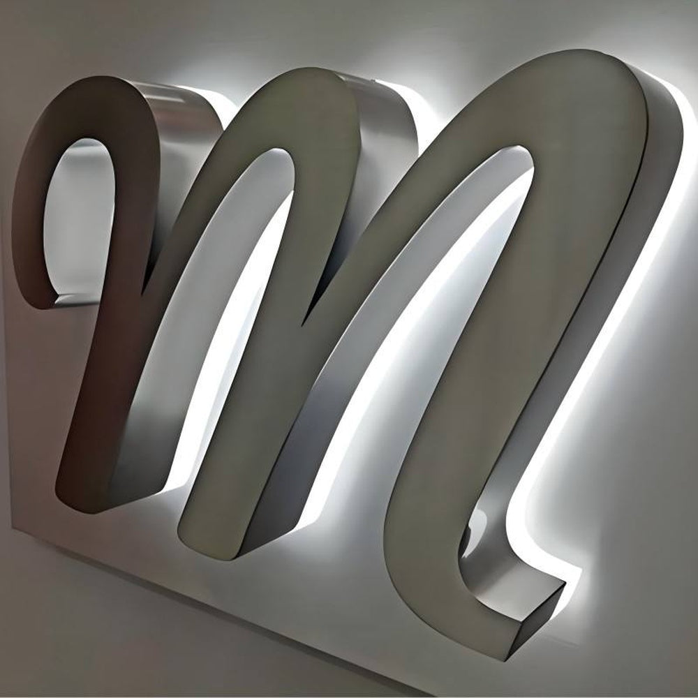 M 3D Backlit Channel Letters Led Light Sign