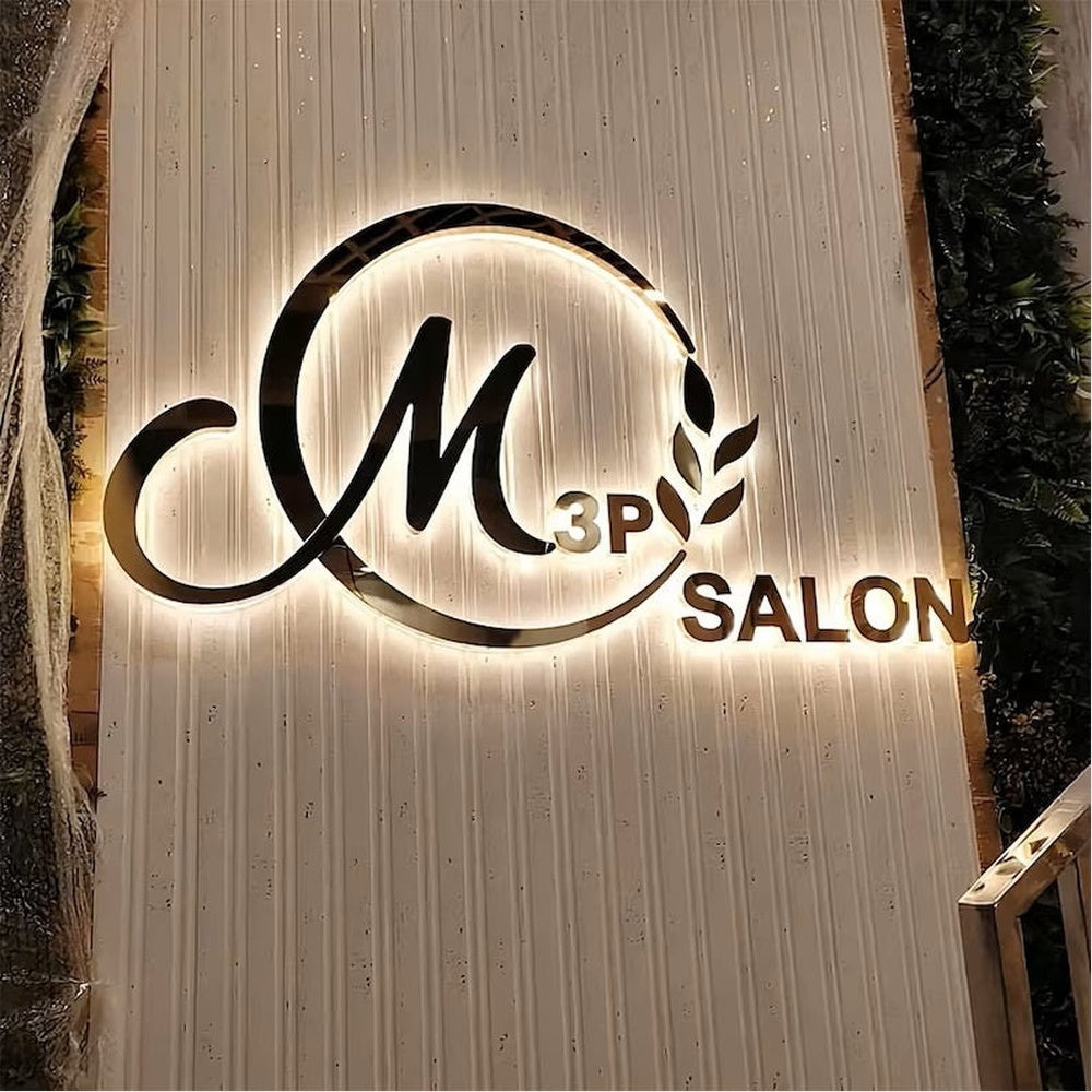 M 3P Salon 3D Backlit Channel Letters Led Light Sign