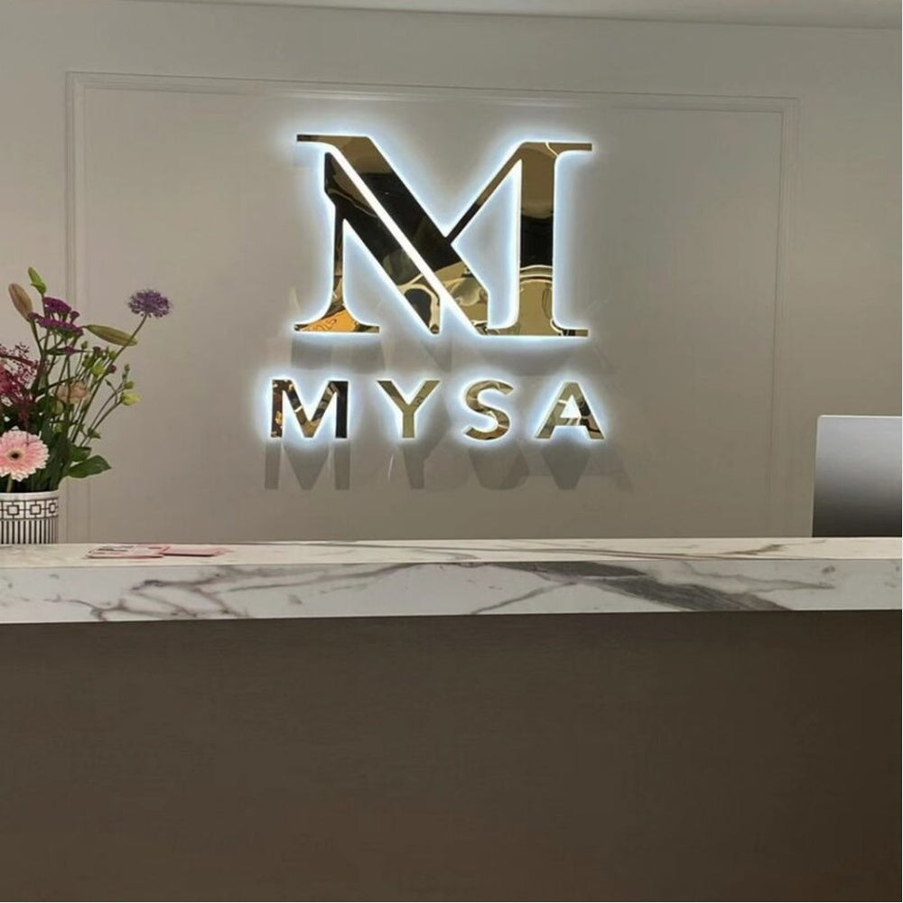 M Mysa 3D Backlit Channel Letters Led Light Sign