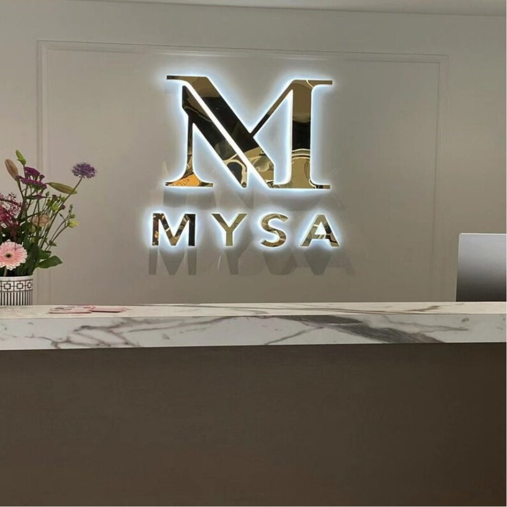 M Mysa 3D Backlit Channel Letters Led Light Sign - Shineneon