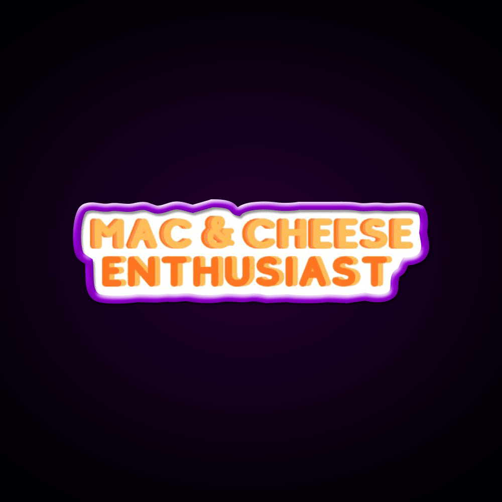 Mac And Cheese Enthusiast Snack Food Led Neon Sign Rgb Color - Shineneon