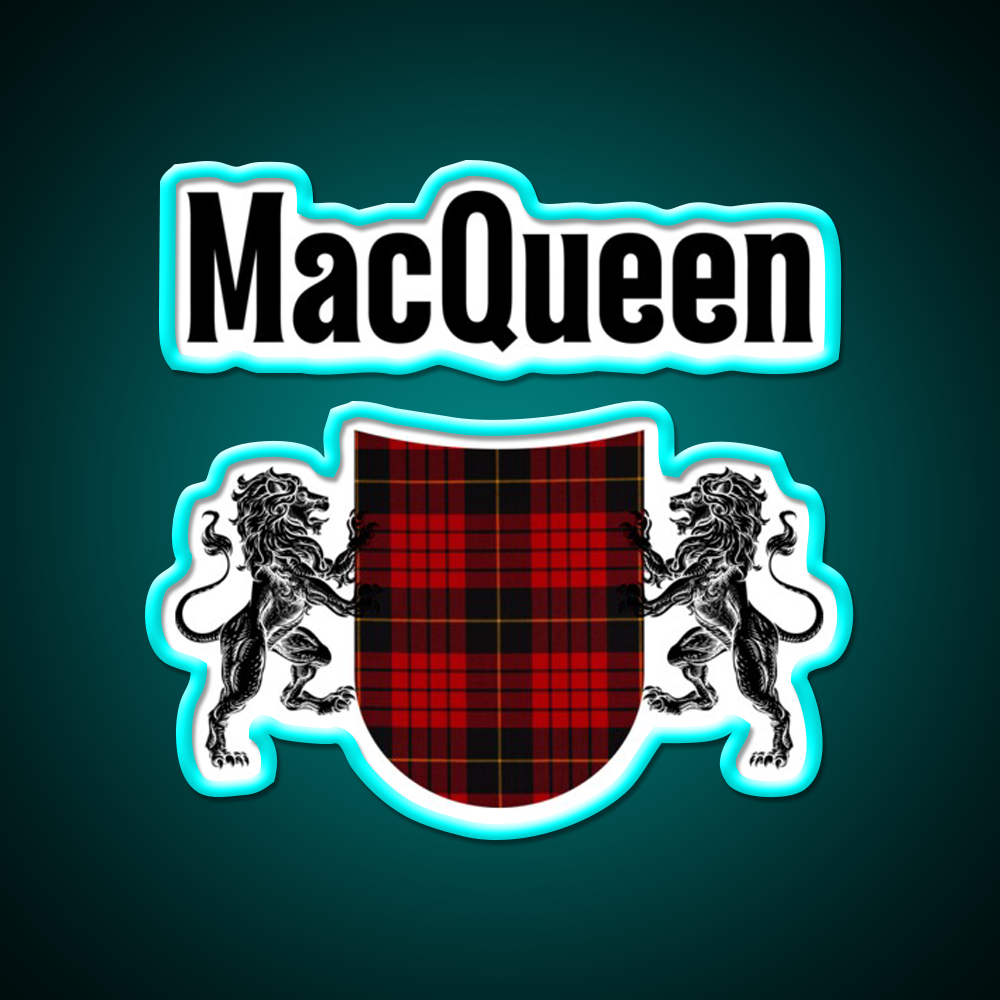 Macqueen Clan Scottish Name Whiskey Drink Bar Led Neon Sign Rgb Color