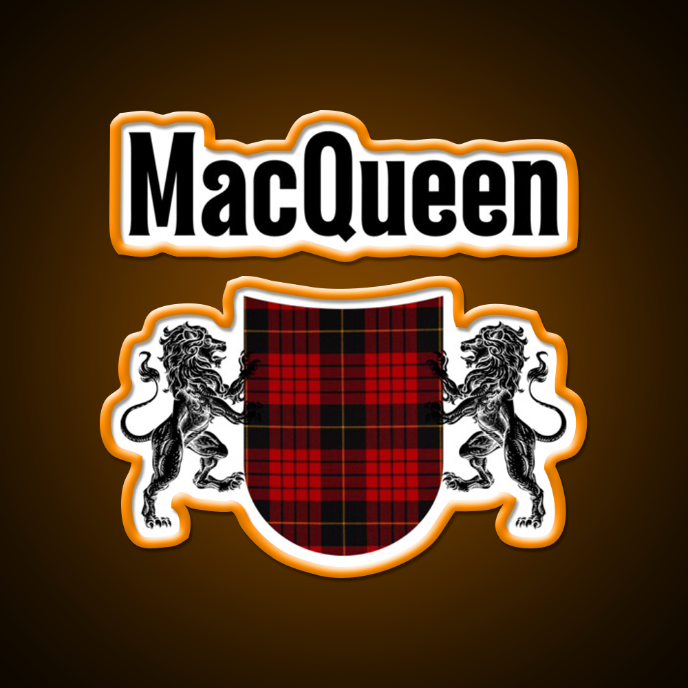 Macqueen Clan Scottish Name Whiskey Drink Bar Led Neon Sign Rgb Color