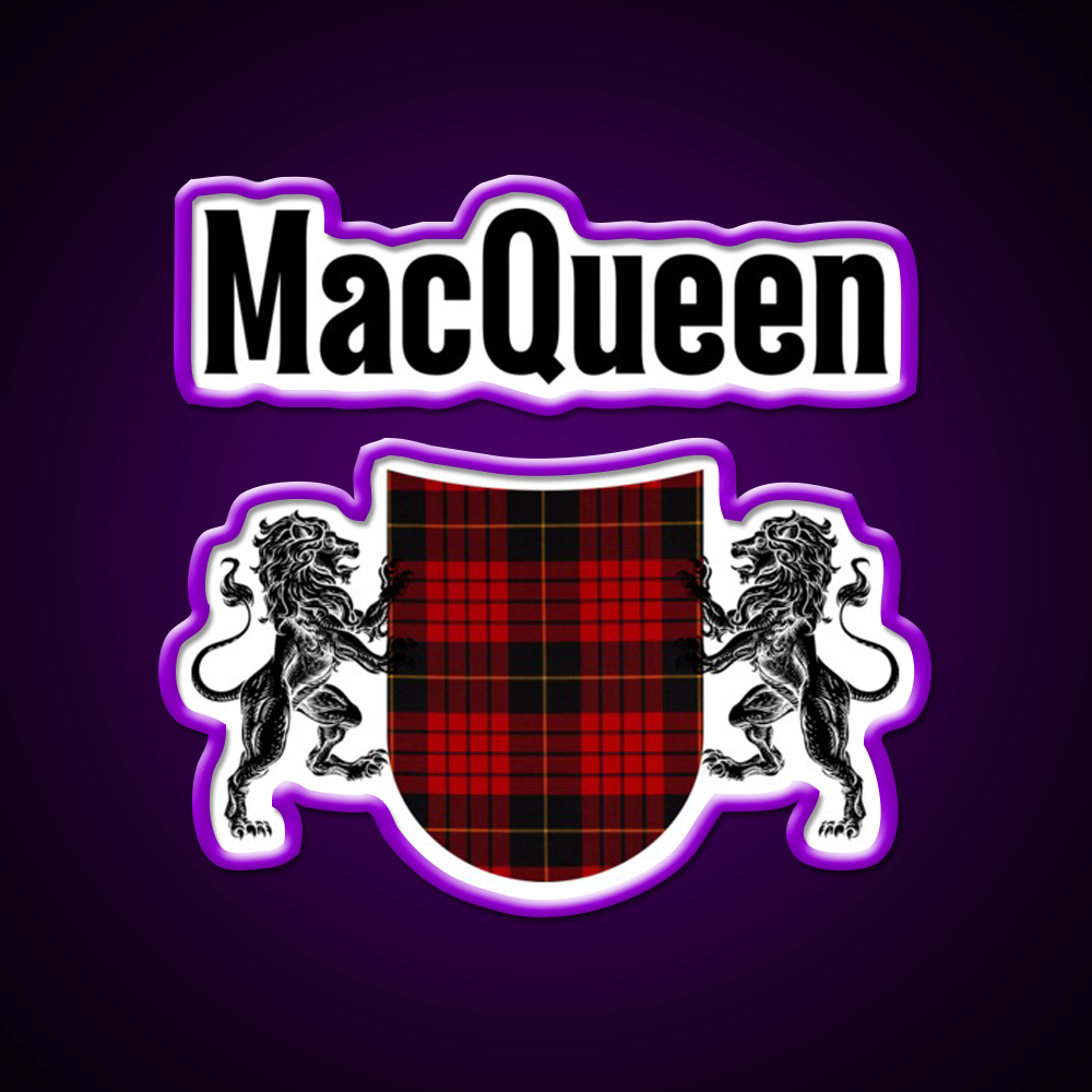 Macqueen Clan Scottish Name Whiskey Drink Bar Led Neon Sign Rgb Color