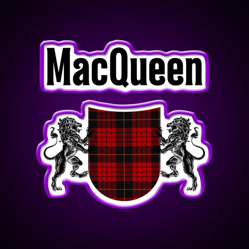 Macqueen Clan Scottish Name Whiskey Drink Bar Led Neon Sign Rgb Color - Shineneon