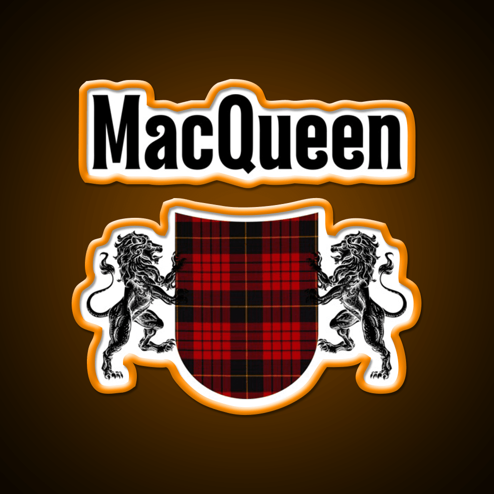 Macqueen Clan Scottish Name Whiskey Drink Bar Led Neon Sign Rgb Color - Shineneon