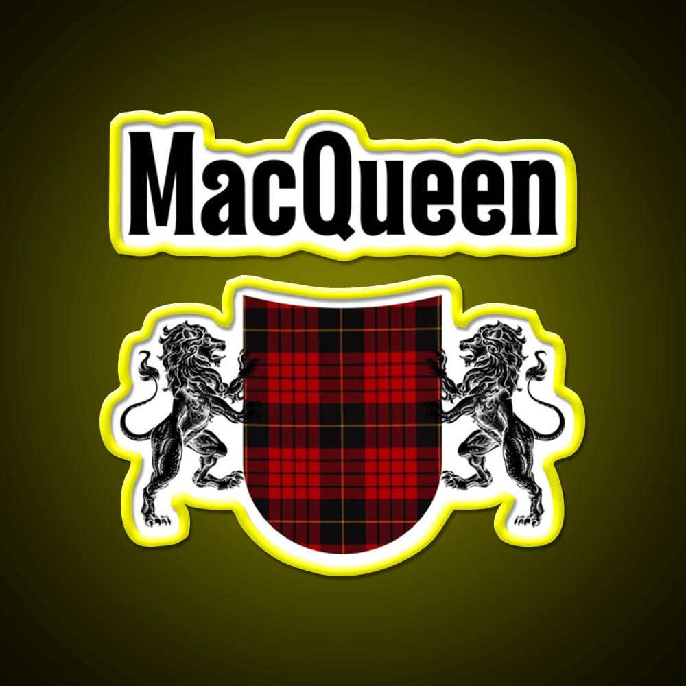 Macqueen Clan Scottish Name Whiskey Drink Bar Led Neon Sign Rgb Color - Shineneon