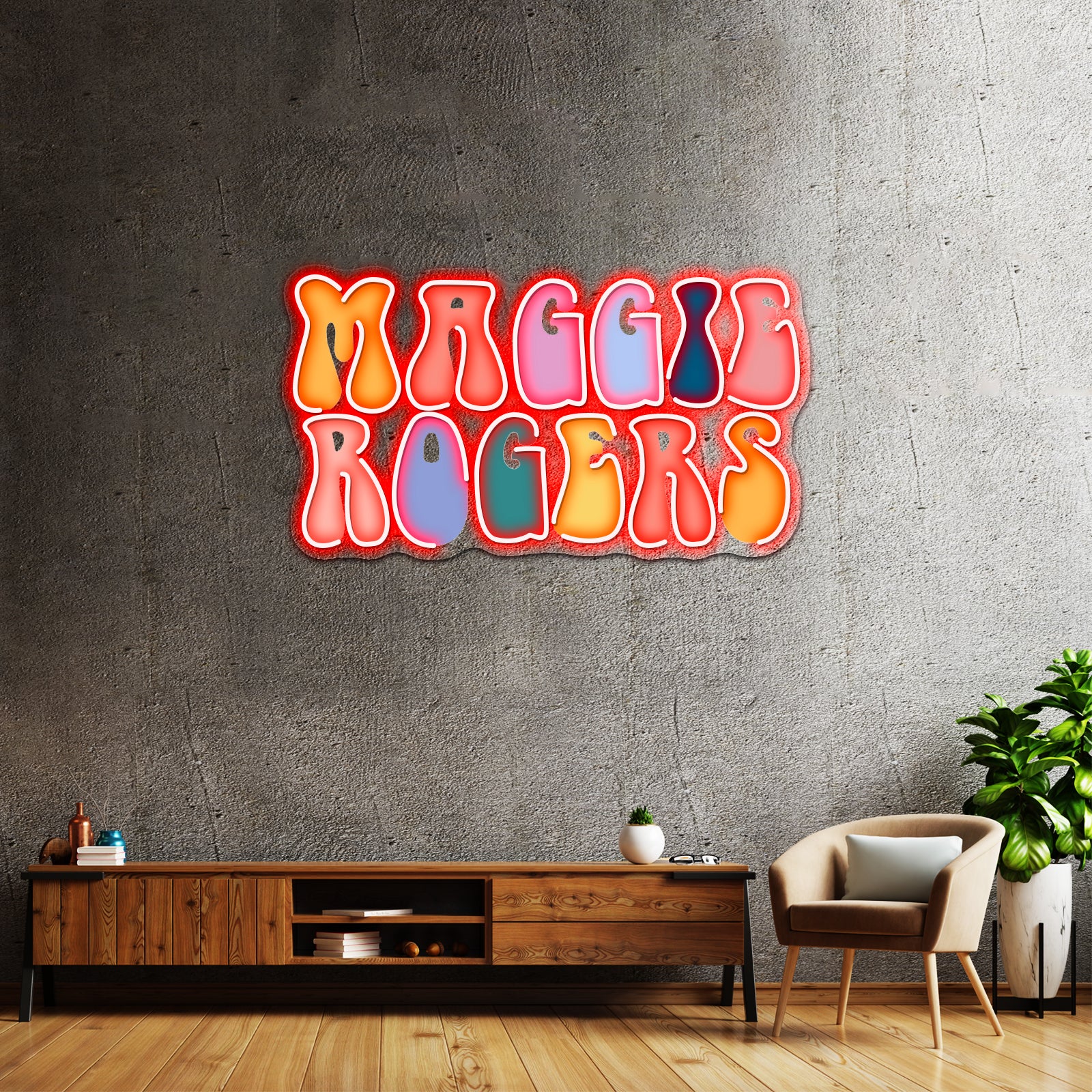 Maggie Rogers Vibes Artwork Led Neon