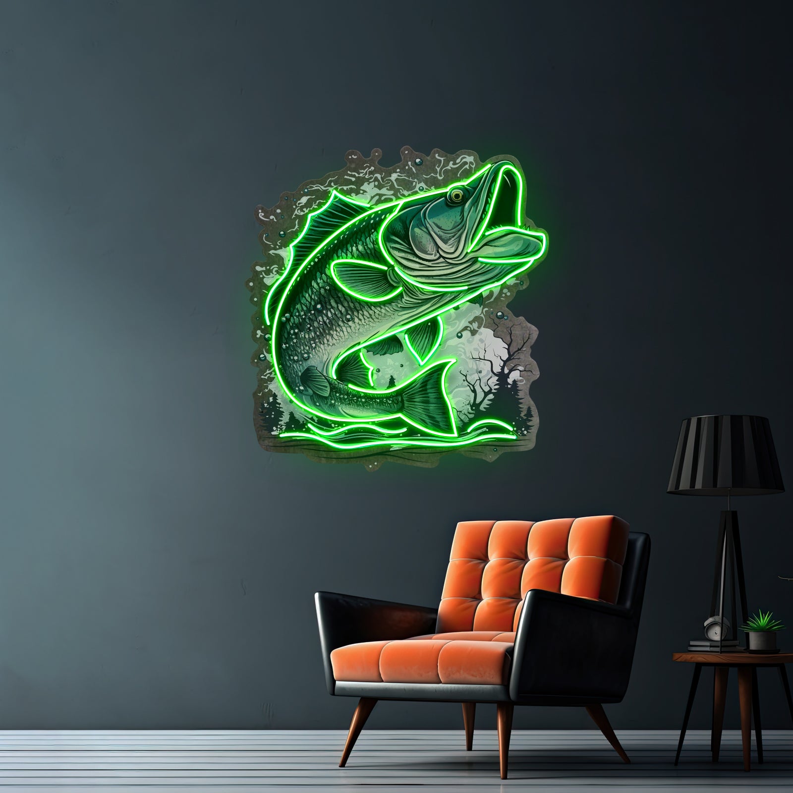 Magic Fishing Frame Led Neon Sign Light Custom Led Signs