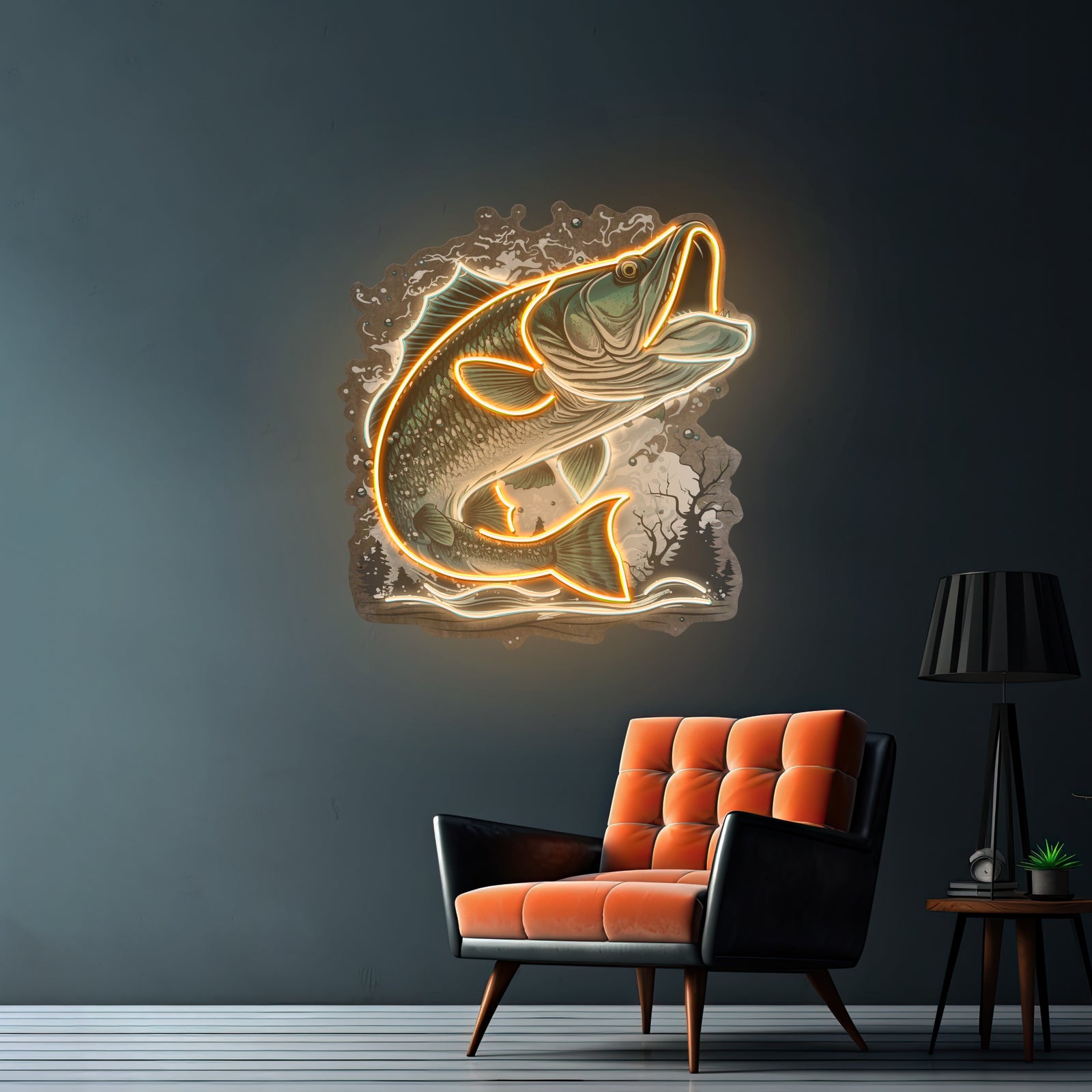 Magic Fishing Frame Led Neon Sign Light Custom Led Signs