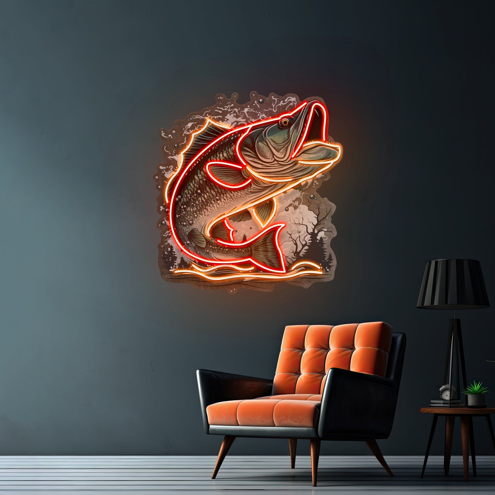 Magic Fishing Frame Led Neon Sign Light Custom Led Signs