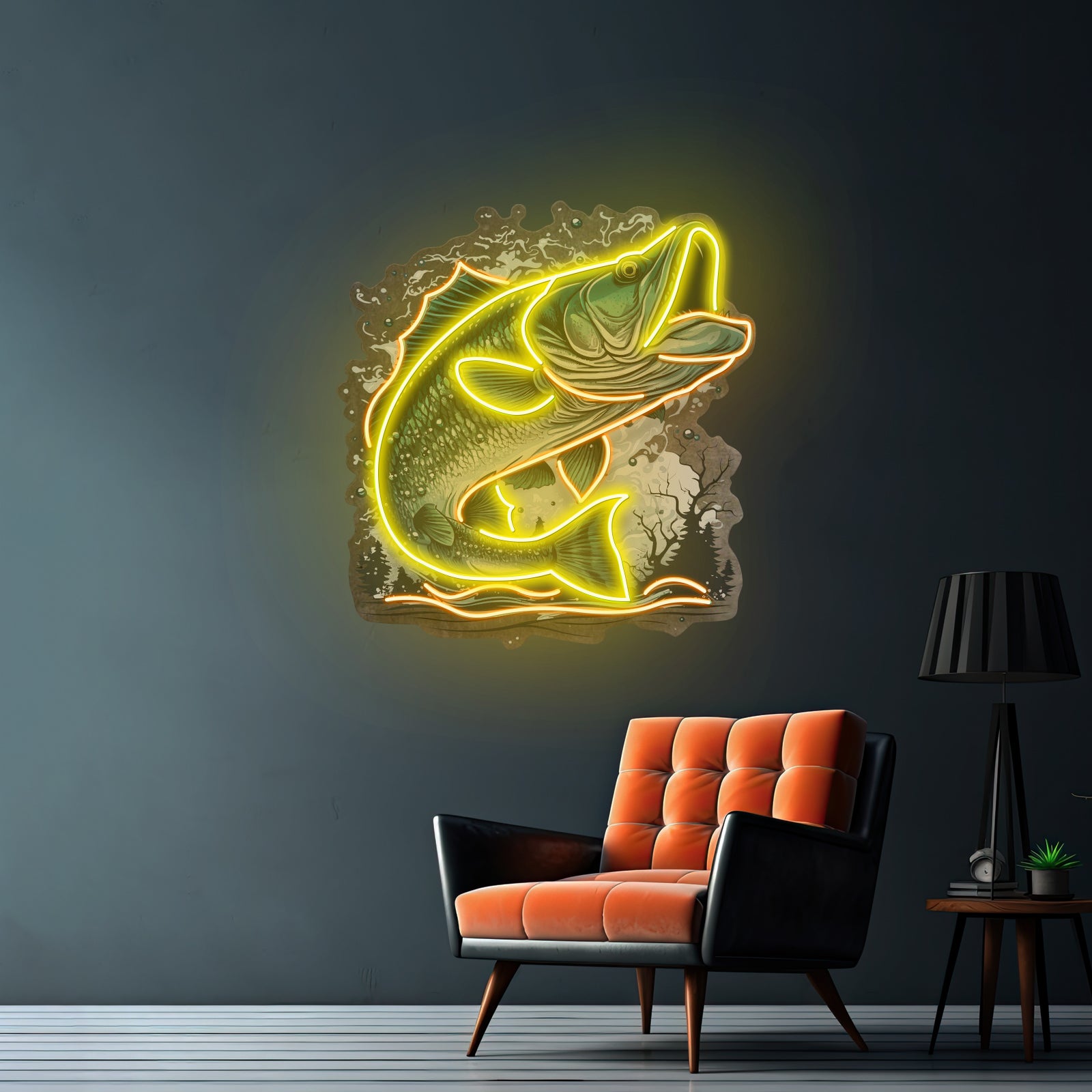Magic Fishing Frame Led Neon Sign Light Custom Led Signs