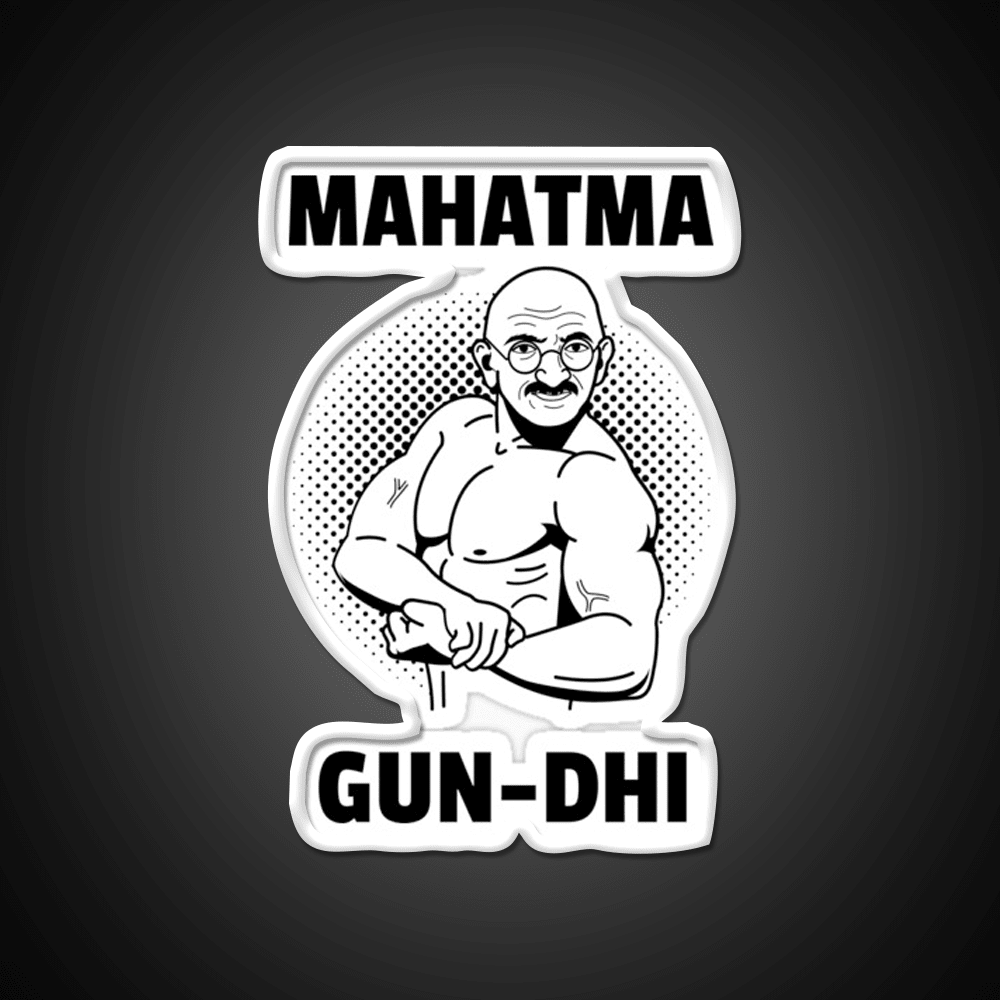 Mahatma Gun Dhi Gym Fitness Led Neon Sign Rgb Color - Shineneon