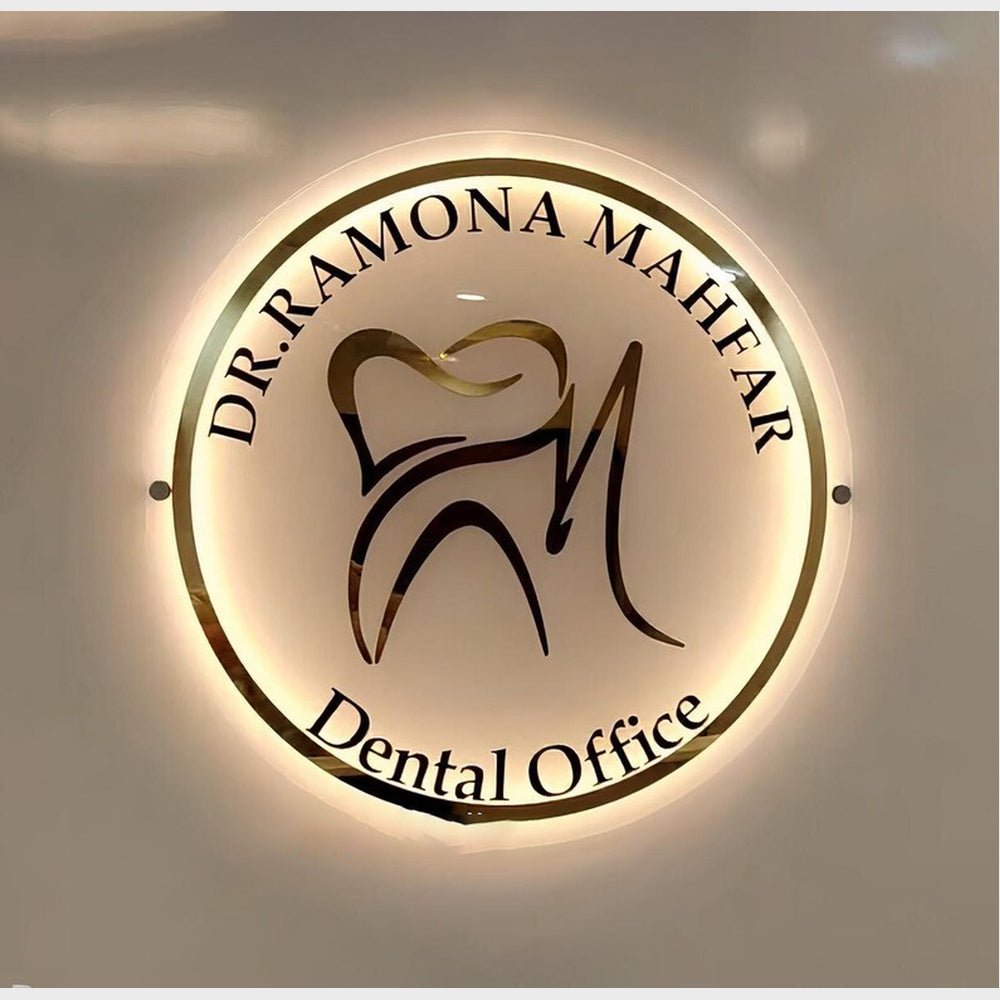 Mahfar Dental Office Acrylic Business Logo Sign - Shineneon
