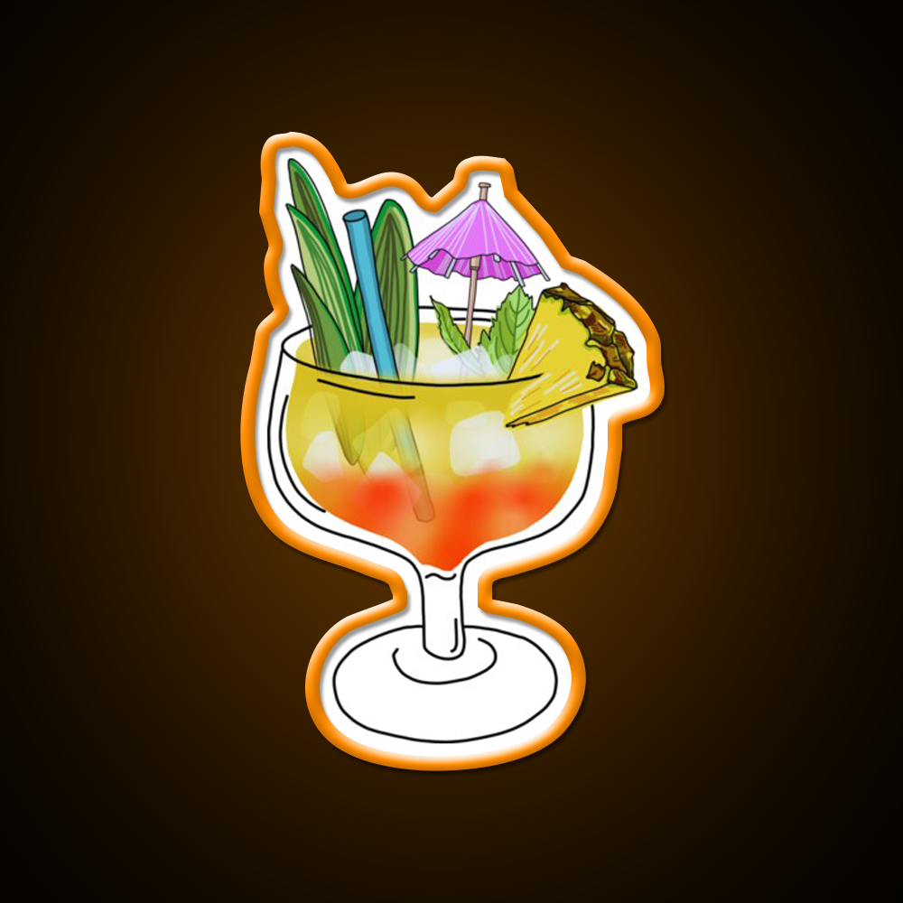 Mai Tai Cocktail Bar Decor Led Neon Sign Drink Lounge Art Rgb Color - LED neon sign view 6