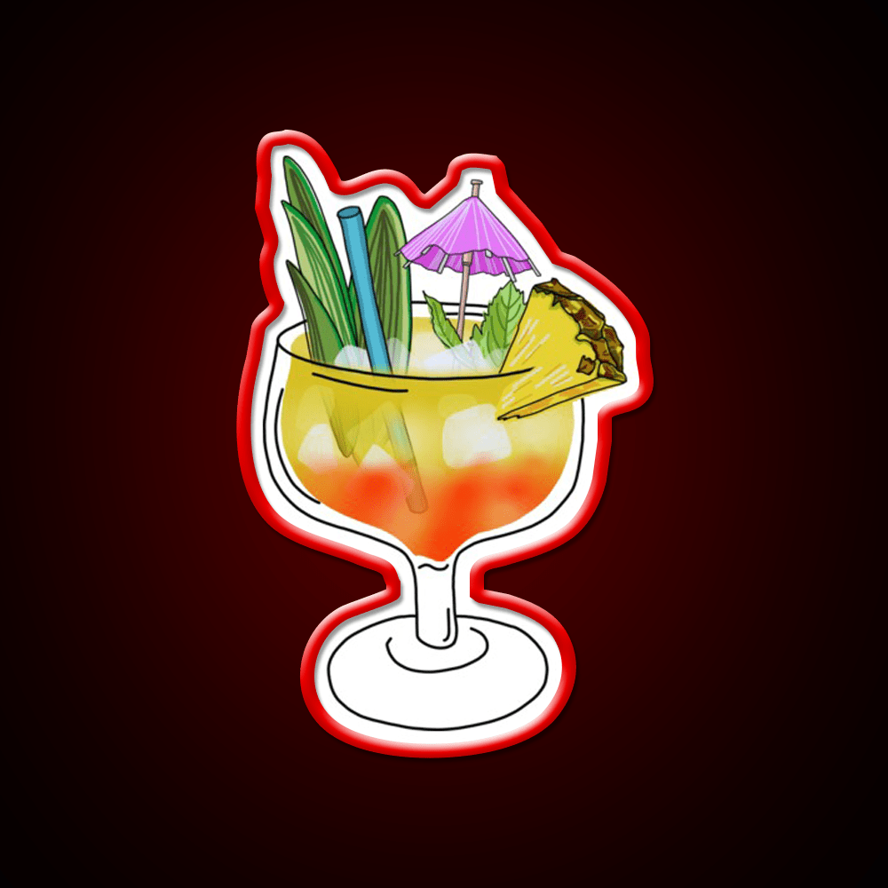 Mai Tai Cocktail Bar Decor Led Neon Sign Drink Lounge Art Rgb Color - Shineneon
