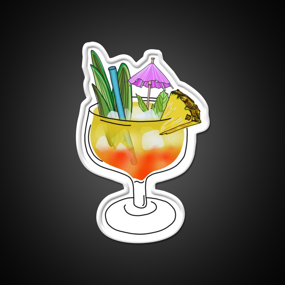 Mai Tai Cocktail Bar Decor Led Neon Sign Drink Lounge Art Rgb Color - LED neon sign view 11